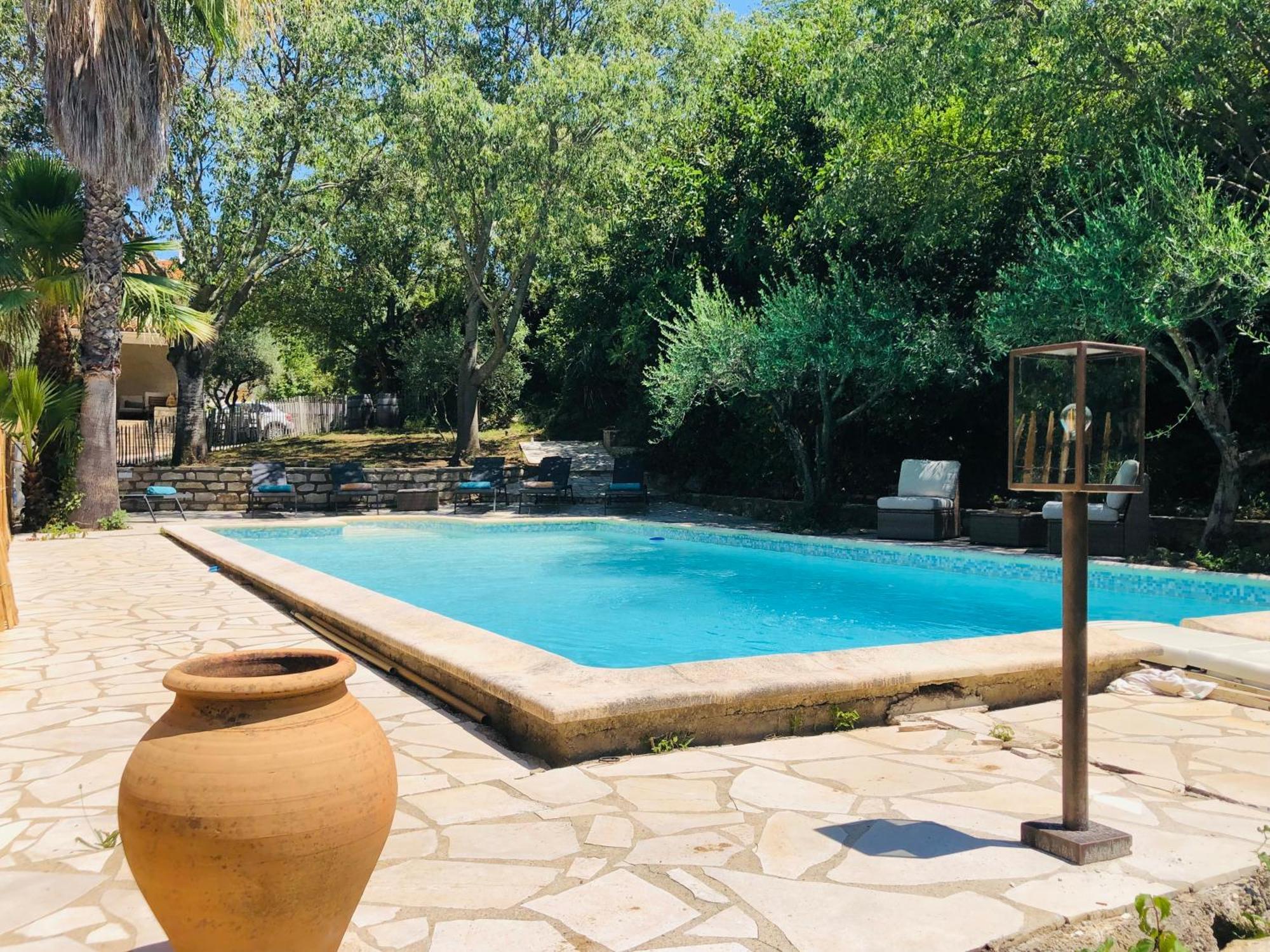 Magnifique Villa Typique Du Sud Avec Piscine Privee Et Jardin Mediterraneen Saint-Vincent-de-Barbeyrargues Extérieur photo