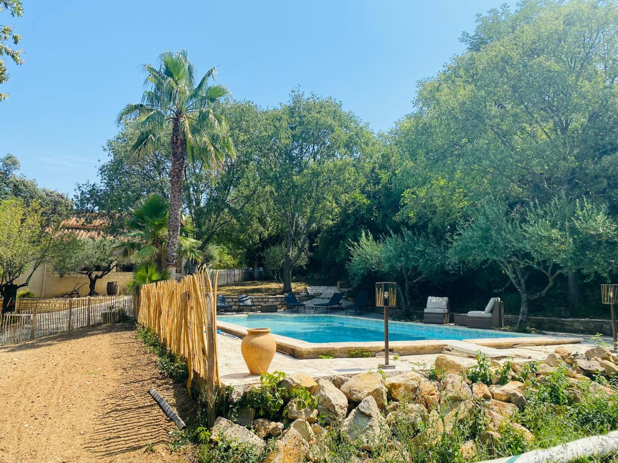 Magnifique Villa Typique Du Sud Avec Piscine Privee Et Jardin Mediterraneen Saint-Vincent-de-Barbeyrargues Extérieur photo