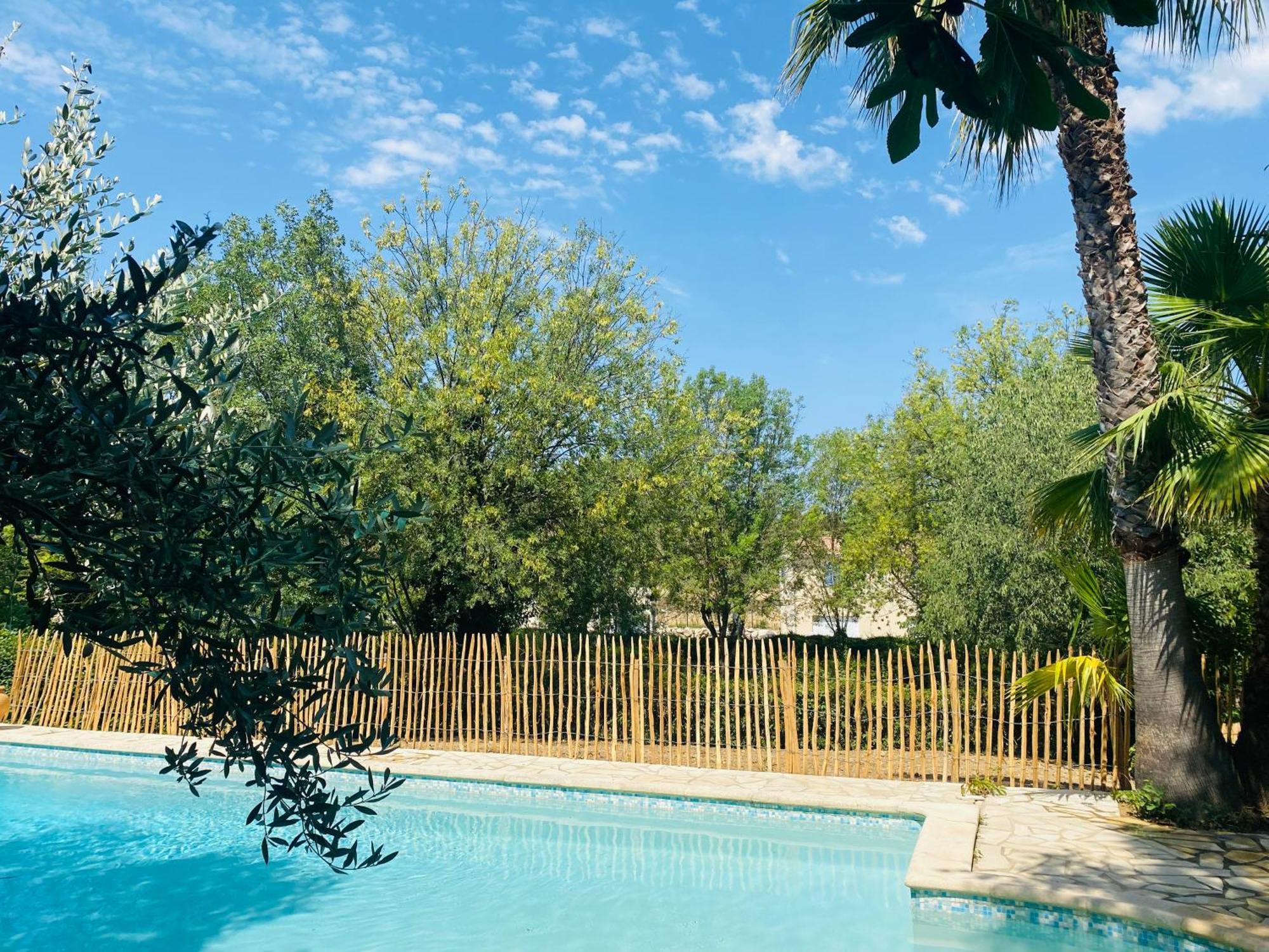 Magnifique Villa Typique Du Sud Avec Piscine Privee Et Jardin Mediterraneen Saint-Vincent-de-Barbeyrargues Extérieur photo